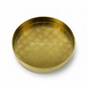 ถาดเคลือบเงาทำมือสไตล์โมเดิร์น ลายทองคำเปลว ดีไซน์ยืดหยุ่น สำหรับเสิร์ฟอาหารและตกแต่งบ้าน จากเวียดนาม - Product Image 5