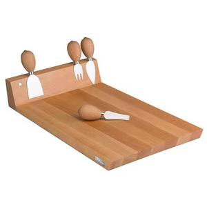 Prix usine personnalisé grand petit Rectangle carré rond plateau de fromage en bambou naturel avec ensemble de couteaux - Product Image 1