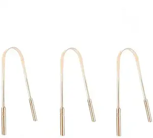 อุปกรณ์ทำความสะอาดลิ้นทำจากทองแดงเป็นมิตรต่อสิ่งแวดล้อมเครื่องทำความสะอาดลิ้นแบบแบนพร้อมโลโก้ออกแบบได้ตามต้องการ - Product Image 4