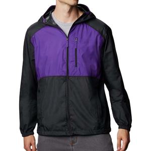 Chaqueta cortavientos impermeable morada y negra para hombre y mujer, talla grande, cuello alto, delgada, para exteriores. - Product Image 1