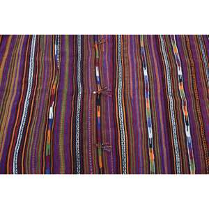 Large Area Kilim <b>Red</b> Wool Rug 4.1 X 6.6 ft Turkish Rectangle Hallway Pattern Flat Weave with <b>Latex</b> Backing Model Number Room Rug - Product Image 5