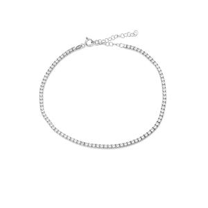 White Zircon Stone Waterway Women's <b>Silver</b> <b>Bracelet</b> From Turkey - Product Image 1
