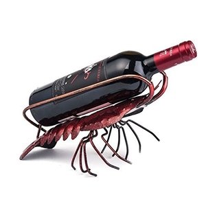 Red Finished Eco-Friendly Modern Unique Design <b>Wine</b> Bottle Wall Holder for <b>Bar</b> Hotel Restaurant Decorative Bottle Stand - Product Image 1
