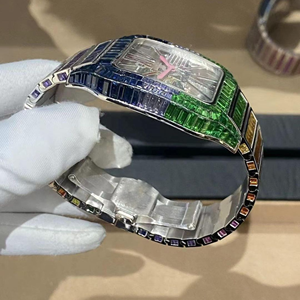 Montre-bracelet exclusive pour homme en acier inoxydable 2024 avec diamants Moissanite VVS Clarity Antique Business Style Bijoux Accessoires - Product Image 5