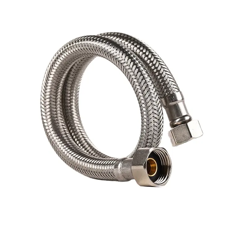 G1/2 F1/2 Red and Blue Wire Stainless Steel Flexible Toilet Hoses Pipe Connector