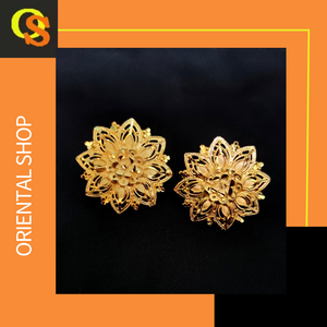 Comprar conjunto de pendientes con diseño tradicional 22CT chapado en oro pendientes de joyería para las mujeres desgaste por los exportadores indios - Product Image 4