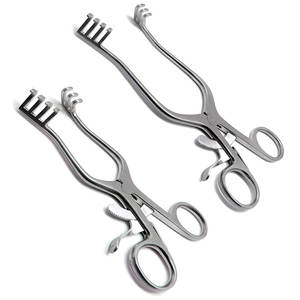 Écarteur de cuir chevelu cérébelleux à rétention automatique Anderson-Adson en acier inoxydable chirurgical médical avec bras angulaires 4x4 Sharp Prong - Product Image 2