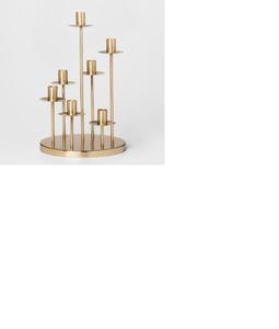 เชิงเทียนโลหะสีทองคุณภาพสูง 7 หัว ปรับแต่งได้ สำหรับตกแต่งบ้าน งานแต่งงาน และเทศกาลอีสเตอร์ - Product Image 1