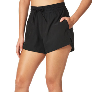 กางเกงว่ายน้ำขาสั้นเอวต่ำผ้ายืดหยุ่นสำหรับผู้หญิง ผลิตจากโพลีเอสเตอร์ 100% แห้งเร็ว ระบายอากาศได้ดี มีเชือกผูก เหมาะสำหรับฤดูร้อน โยคะ ชุดชายหาด และเล่นกีฬา - Product Image 4