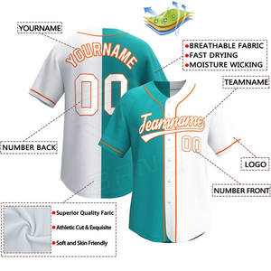 Camisetas de béisbol con estampado de sublimación de color personalizado uniformes universitarios de softbol camisetas de béisbol para jóvenes con patrón liso - Product Image 4