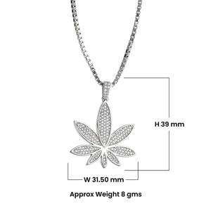Collar con Colgante de Diamante Moissanite VVS Premium con Incrustaciones de Plata 925, Colgante de Marihuana Estilo Hip Hop para Hombre al Mejor Precio - Product Image 5