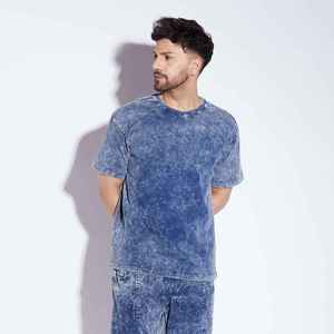 T-shirts surdimensionnés vintage délavés à l'acide pour hommes, collection Printemps-Été 2026, avec logo personnalisé, 100 % coton épais, effet délavé à l'acide - Product Image 6