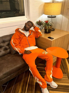 Conjunto de Pantalones Deportivos Vintage para Hombre, Deslavados al Sol, con Logotipo Bordado, Sudadera con Capucha y Pantalones Acampanados, Personalizados, 100% Algodón, Impresión DTG - Product Image 2