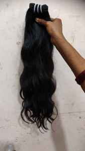 Trame de cheveux bruts de donneur unique de qualité supérieure de l'Inde. Machine à aligner les cuticules trame de cheveux vierges à double trame - Product Image 2