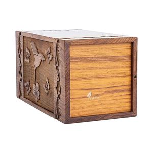 Urna de madera de cremación para cenizas humanas Urna de palisandro para adultos para cenizas Urna de cremación funeraria para pájaros colibríes - Product Image 3
