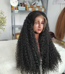 Pelucas de cabello humano virgen negro natural, rizo birmano vietnamita en bruto, extensiones de base de tupé largo súper dibujado doble, transparente rojizo - Product Image 5