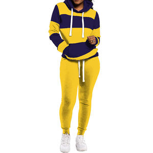 Nuevo Conjunto Deportivo de Invierno para Mujer, Estampado, de 2 Piezas, Transpirable, de Algodón, con Diseño de Logotipo Personalizado - Product Image 3