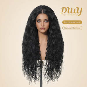 DWY High Quality Jet Black Front <b>Afro</b> Synthetic <b>Wig</b> Small Heat Resistant Glueless Premium Jet Black Front <b>Afro</b> Synthetic <b>Wig</b> - Product Image 2