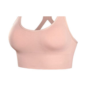 Soutien-gorge de sport AFFORD INTERNATIONAL pour femme, simple, avec logo sur le devant, dos croisé réglable, maintien élevé, écologique, respirant, séchage rapide - Product Image 4