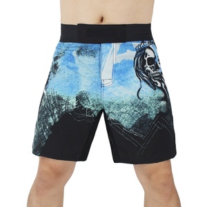 High Quality Sporty Solid Eco-Friendly MMA <b>Shorts</b> <b>for</b> <b>Men</b> Customizable Logo Color Spandex/Polyester Quick Dry Breathable - Product Image 2