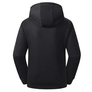 Pull-over à capuche personnalisé de haute qualité pour l'hiver avec doublure en polaire coupe normale 100% coton en toile solide pour les couples - Product Image 2