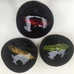 Juego de tazones de cáscara de coco ecológico Premium hecho a mano, laca roja brillante, cuchara de gran tamaño, cubiertos para uso comercial de alimentos - Product Image 1