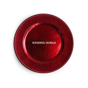 Assiette de présentation ronde de qualité supérieure, plateau de chocolat de table du Ramadan fait à la main, dernière collection d'assiettes de présentation fantaisie - Product Image 1