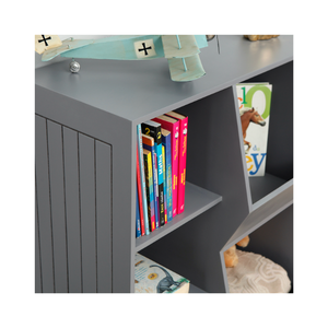 OEM High Quality Pearl Grey L73xH83 Straight Wood <b>Shelf</b> <b>Kids</b> Bookshelf Modern Design for Bedroom/Living Room School Made Vietnam - Product Image 5