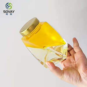 Top Nhà Máy Giá hình dạng đặc biệt 150ml thủy tinh mật ong mứt <span class=keywords><strong>Jar</strong></span> với nắp kim loại <span class=keywords><strong>360ml</strong></span> thực phẩm lưu trữ container nhãn hiệu riêng - Product Image 5