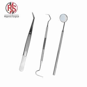 Kit d'examen dentaire, miroir de blanchiment des dents, cure-dent, pinces, ensemble d'examen de base pour dentiste, 3 pièces - Product Image 3