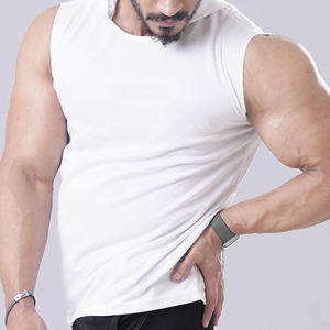 Custom Design Cotton Sleeveless Tank Top Trending Men Quick Dry High Quality Breathable Sustainable Gym Training Tank Top - Product Image 3