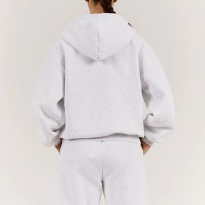 ชุดกีฬาขนแกะสองชิ้นสำหรับผู้หญิงชุดวอร์มแนวสปอร์ตขนแกะขนาดใหญ่พิเศษออกแบบได้ตามต้องการสำหรับฤดูร้อนแบบลำลอง - Product Image 3