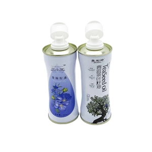 Lata de Metal Personalizada de 268 ml con Tapa, Pequeña Capacidad, Forma Rectangular, Superficie Lacada, Envase para Alimentos, para Aceite de Oliva y Galletas - Product Image 1