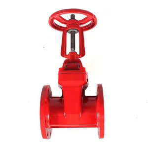 Factory direct sales Red 20 bar Groove gate valve Grooved Flanged sluice Gate Butterfly