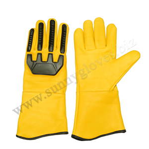 Mecánico de alta calidad, guante mecánico de servicio pesado, guante de aparejo, guantes de trabajo de patio transpirables antivibración - Product Image 4