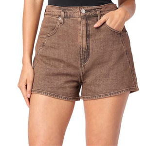 Short en jean pour femme Marron Jeans 100% Coton Style décontracté, Short droit écologique pour femme - Product Image 1