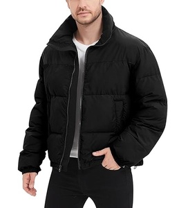 Vestes matelassées décontractées pour hommes Vêtements de rue d'hiver avec fermeture à glissière en toile résistante à l'eau pour les sports de plein air - Product Image 2