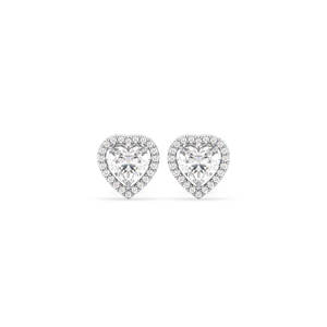 REYES Heart Shape 2.16 Carat Moissanite Screw Back <b>Stud</b> Earrings in 925 <b>Sterling</b> <b>Silver</b> GRA Certified Wholesale Jewelry - Product Image 4