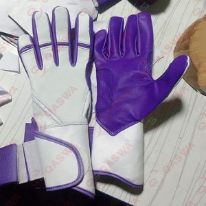 Gants de frappeur de baseball en cuir véritable Dernières manchettes longues Gants de frappeur de baseball professionnels - Product Image 6