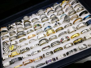 欧美高档钛钢不锈钢环男女装新潮款式可选国内地摊速卖通 - Product Image 4