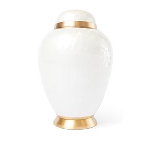 Urne funéraire verte Urne de crémation Artisanat en métal pour les cendres humaines Fabriquée à la main en laiton Convient pour le sépulture au cimetière ou la niche Grande taille - Product Image 5