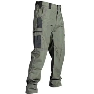 Pantalon cargo d'hiver pour homme en toile tendance, écologique, respirant, doublure en polaire, multi-poches à rabat, ample, décontracté, pour le travail en extérieur - Product Image 2