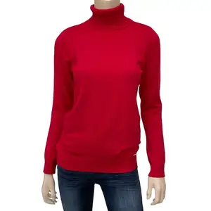 Roter Langarm-Roll kragen pullover für Damen Größe M EUC Ann Taylor LOFT Damen pullover Mittlerer M Roll kragen pullover mit Kapuze