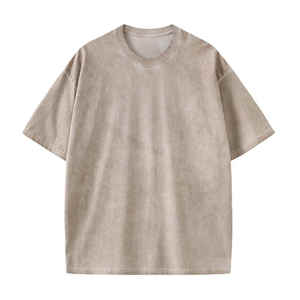 T-shirt unisexe Hip Hop 250 g/m² en coton épais, style streetwear, 100 % coton, coupe oversize, effet délavé vintage - Product Image 3