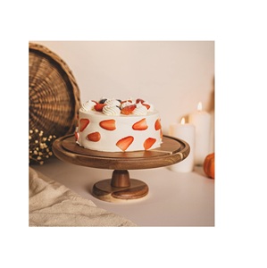 Soporte de pizza de pastel plegable de madera redondo multiusos para decoración de postres y fiestas, bolsa OPP, utensilios de embalaje para hornear - Product Image 4