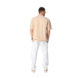 เสื้อยืดผู้ชายทรงหลวมไหล่ตก ผ้าคอตตอนหนานุ่ม สไตล์สตรีทแวร์ ใส่สบายๆ แฟชั่นฤดูร้อน แห้งเร็ว รับผลิตตามแบบ OEM - Product Image 4