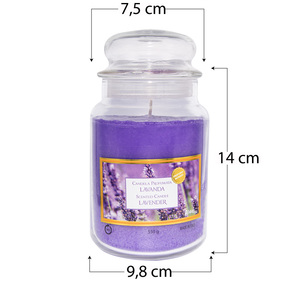 510g candele vasetto di vetro profumato alla lavanda 3 vasetti di grandi dimensioni profumi Premium per aromaterapia e relax - Product Image 2