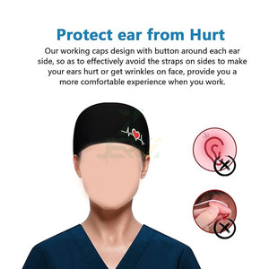 Bonnets de travail unisexes respirants et ajustables avec broderie 3D, bandeau anti-transpiration et lien élastique à nouer, pour cyclisme, activités de plein air, plage et sports, pour adultes - Product Image 3