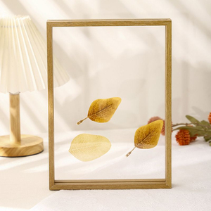 Cadre photo en bois carré au design classique, double face, verre transparent, pour la décoration de la maison et du bureau - Product Image 2