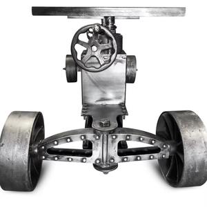 <b>Small</b> Cast Iron 4-Seater Dining <b>Table</b> with <b>Wood</b> Top Vintage Industrial Style Compact Size Home Cafe Bar Restaurant Entry Use - Product Image 2